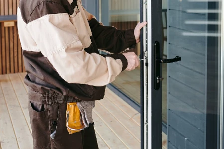 Cleaning And Polishing Glass Door Installation in Whitby